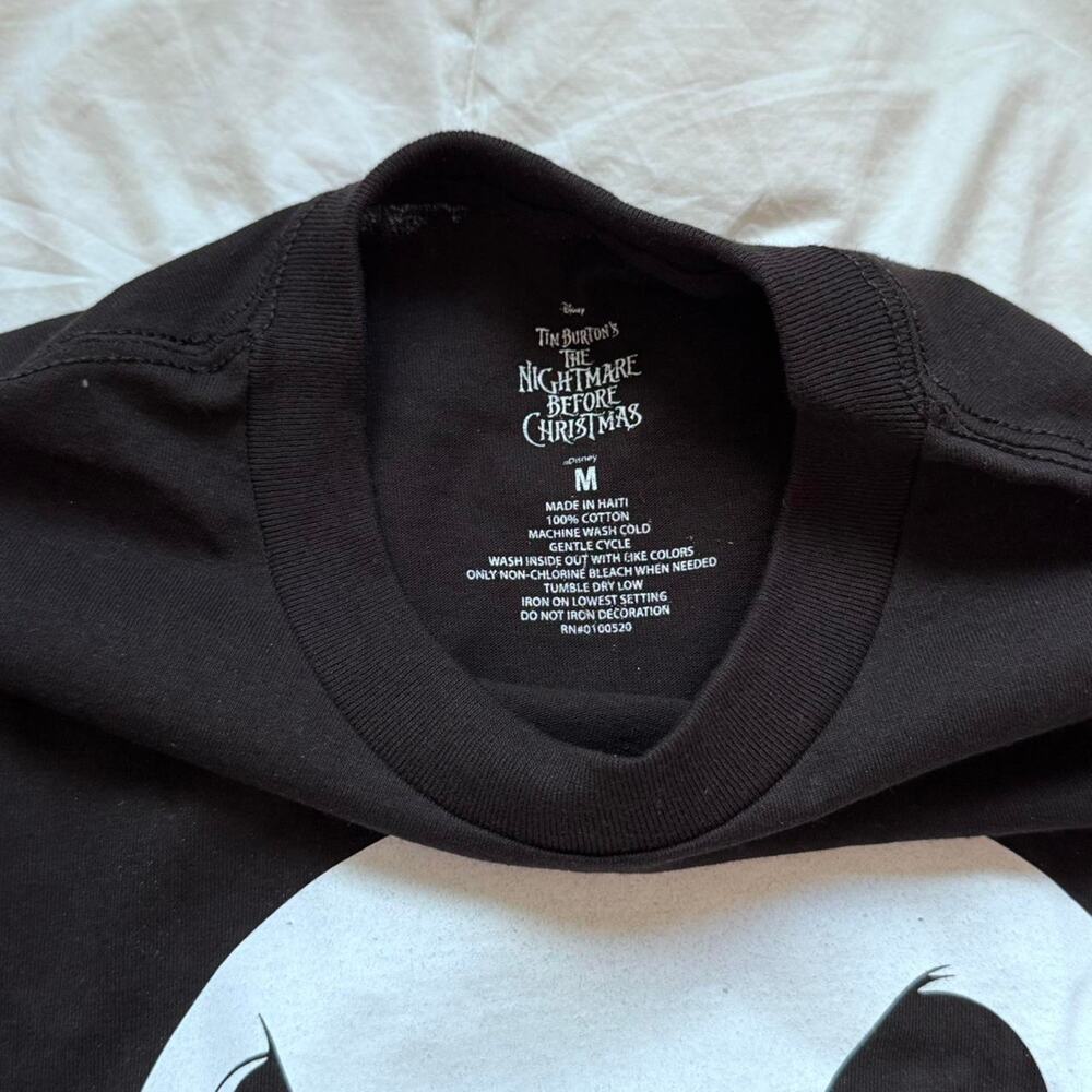 Nightmare before christmas black tee sz m mall goth emo hot topic cotton - Picture 5 of 7